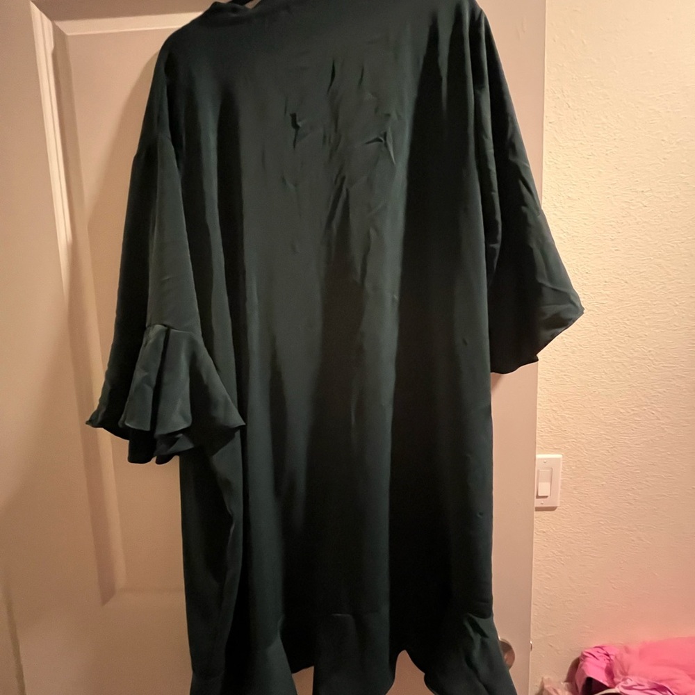 Plus Size Deep Green Women's Robe - Picture 2 of 3